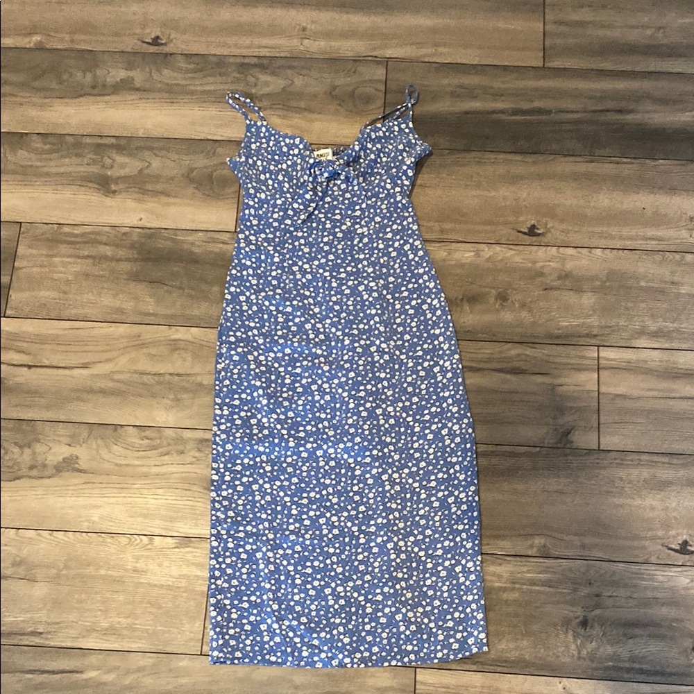 Blue Floral Women's Dress
